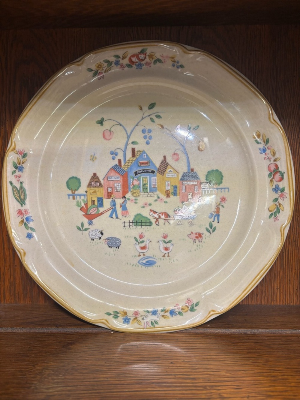 Heartland Cream Country Village Decorative Dinner Plate